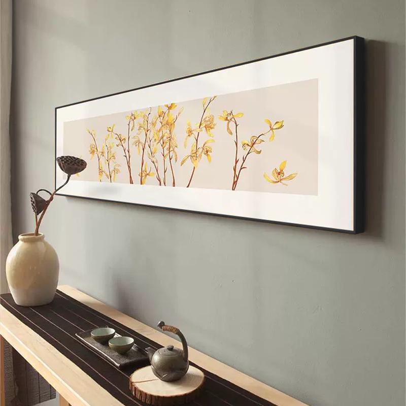 卧室床头装饰玄关画新中式客厅画沙发背景墙挂画山水餐厅艺术壁画