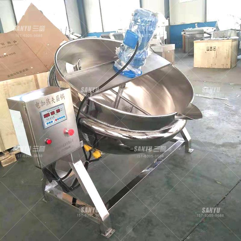 奶制品熬煮锅200升电加热夹层锅煮奶设备