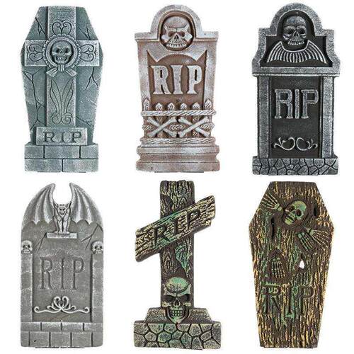 5PCS/6pcs Halloween Tombstone Decorations Realistic and