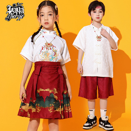 六一儿童演出服汉服中国风，马面裙合唱服小学生班服啦啦队表演服装