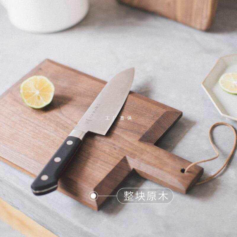 实木砧板 红橡樱桃黑胡桃木原木砧板 面包菜板山形砧板