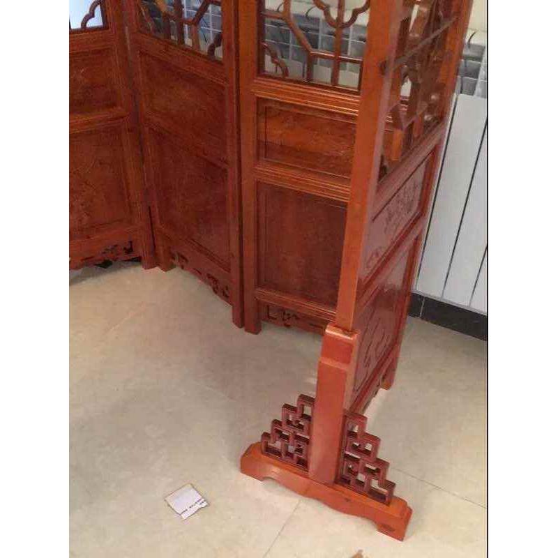 新款实木屏风底座 折屏拉直底座 折叠屏风固定落地底座支架脚