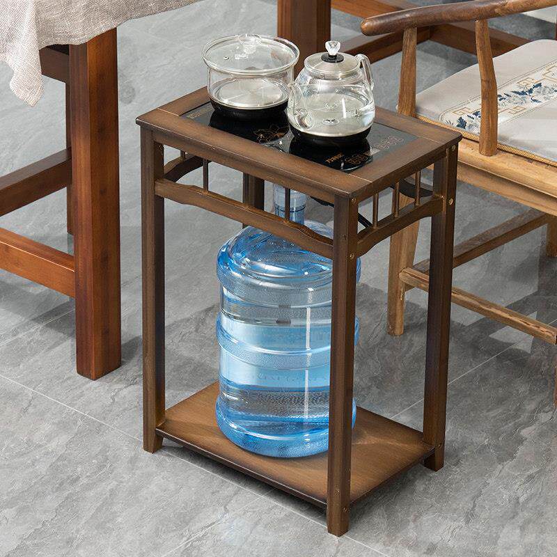 实木泡茶吧茶几家用小茶台边柜 烧水壶一体水桶架 榫卯结构茶桌