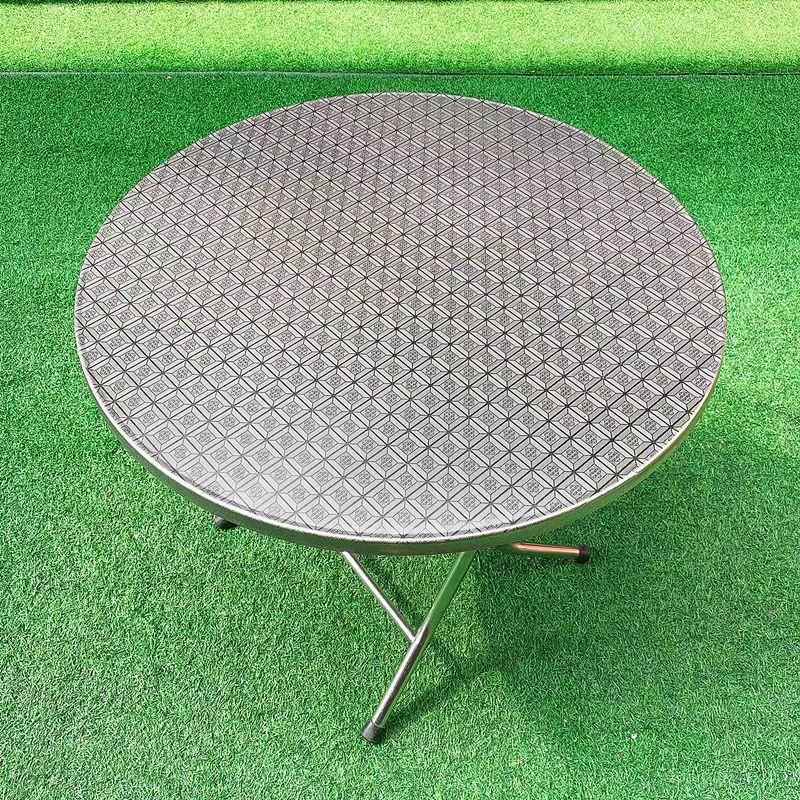 【折扣价】304加厚不锈钢折叠圆桌小方桌家用阳台户外野餐饭馆士