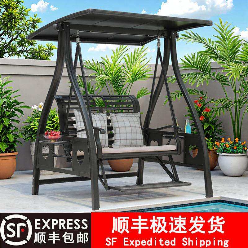 户外秋千椅铝合金庭院花园秋千室外家庭网红吊椅子休闲吊挂式摇椅