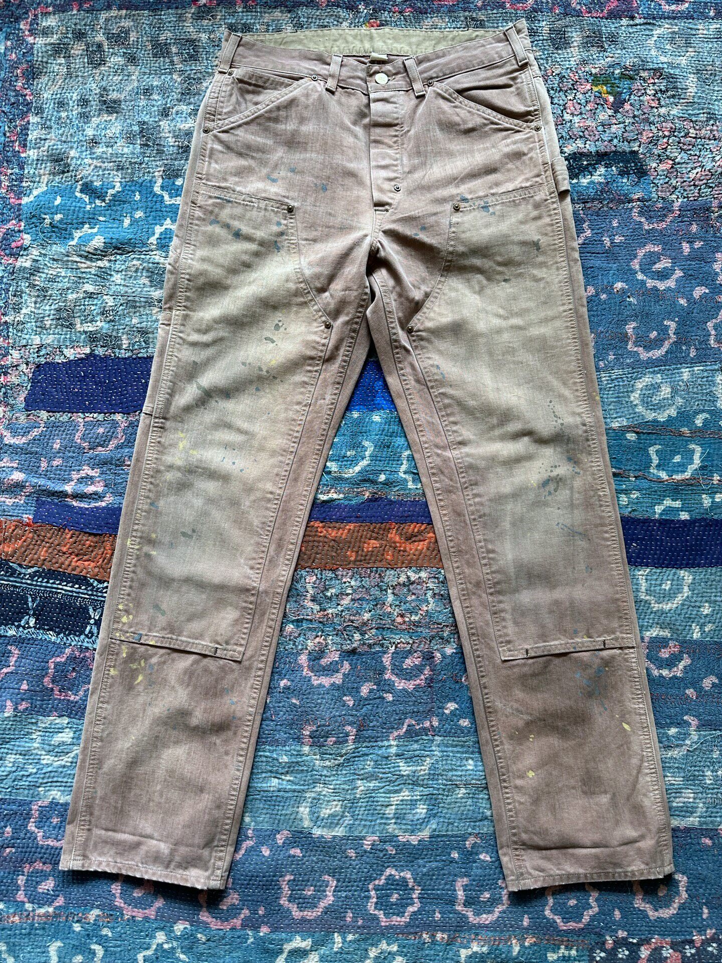 RRL Washed Distressed Double-Knee Work Pants