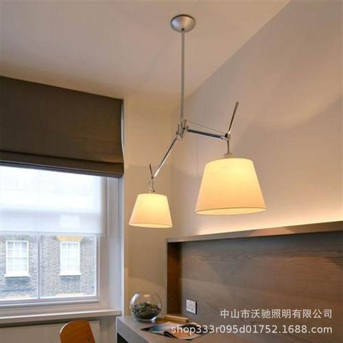 意大利机械臂长臂吸顶灯缩餐卧室简书房约创意可调266节伸厅双头