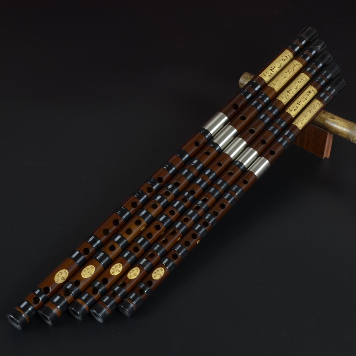 正品鲍妙良精心制做 专业演奏套苦竹笛 7接白铜5支/支套装双笛子