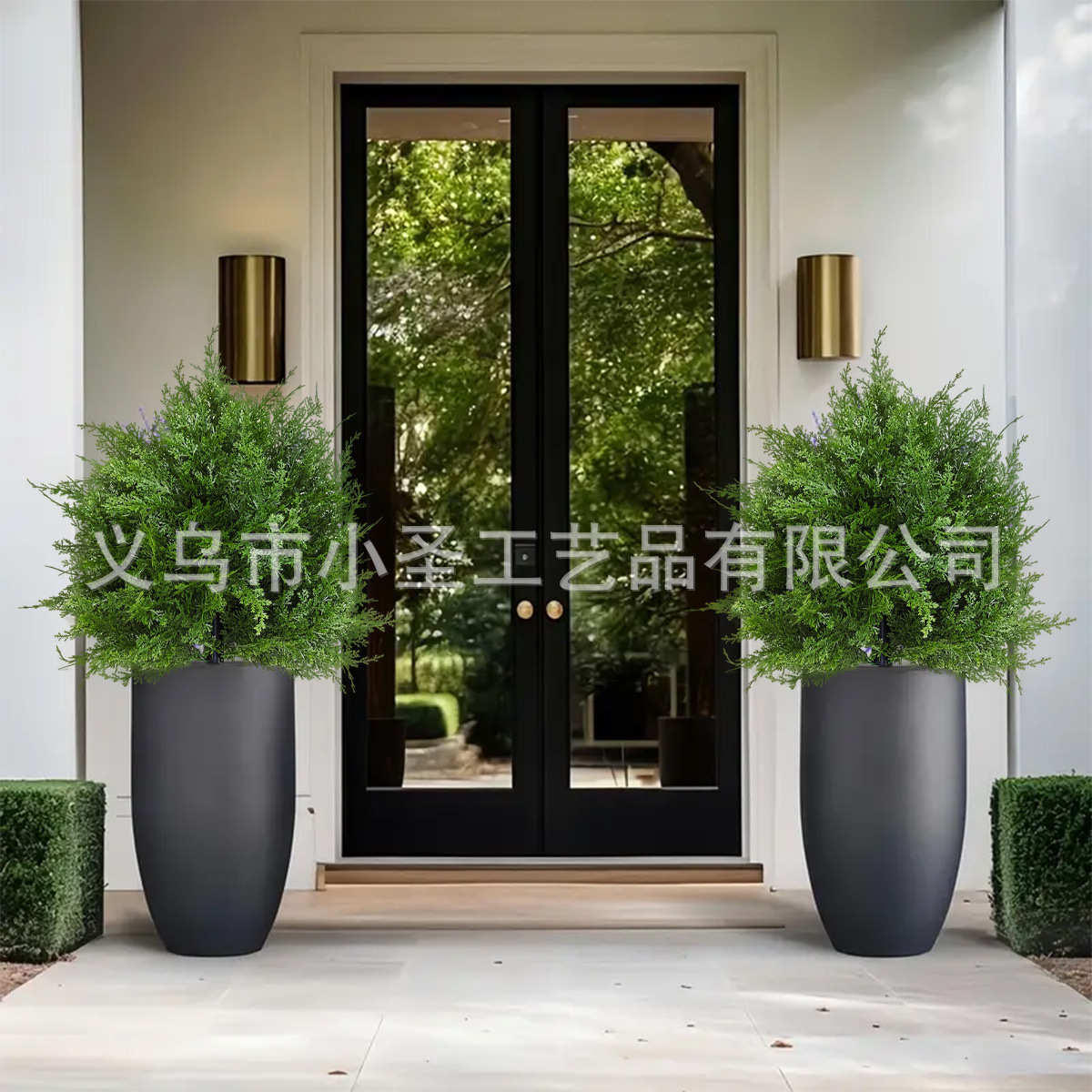 圣诞节仿真松树松针盆栽圣诞树地插装饰门前庭院绿植装饰品道具