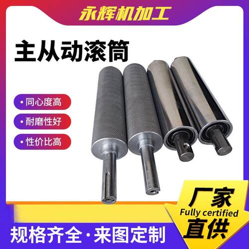 输送带滚筒流水线传动滚筒车床尼龙滚轴皮带线防跑偏开槽主动滚筒