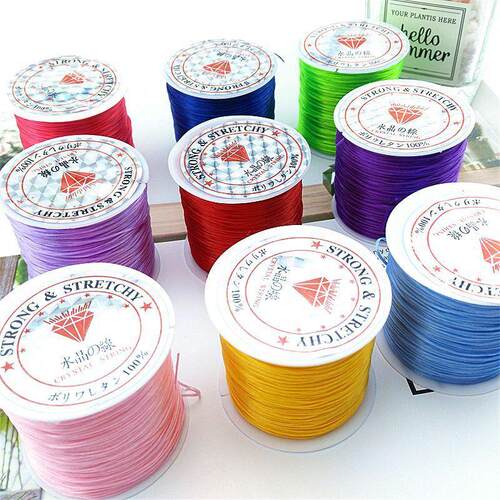 Elastic crystal beading thread for slim Buddha prayer bead b