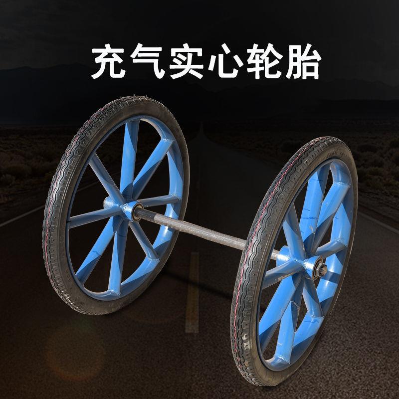 工地人力手推斜斗车拉沙拉砖灰斗车建筑工程两轮搬运车家用拉直销
