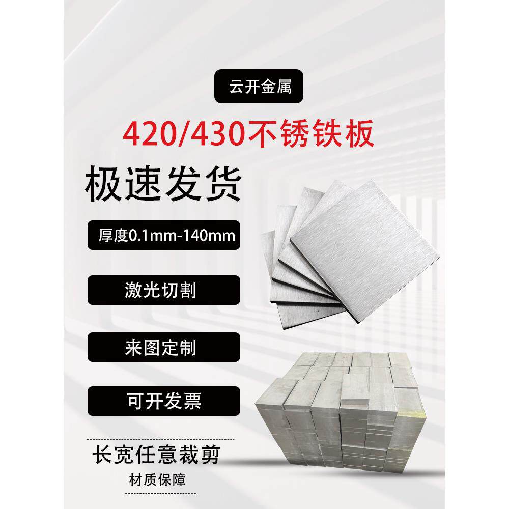 1cr13 2cr13 3cr13不锈铁板材零切410 420 430 630不锈钢板 - 实物图