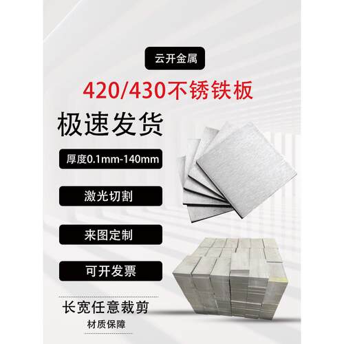 1cr13 2cr13 3cr13不锈铁板材零切410 420 430 630不锈钢板