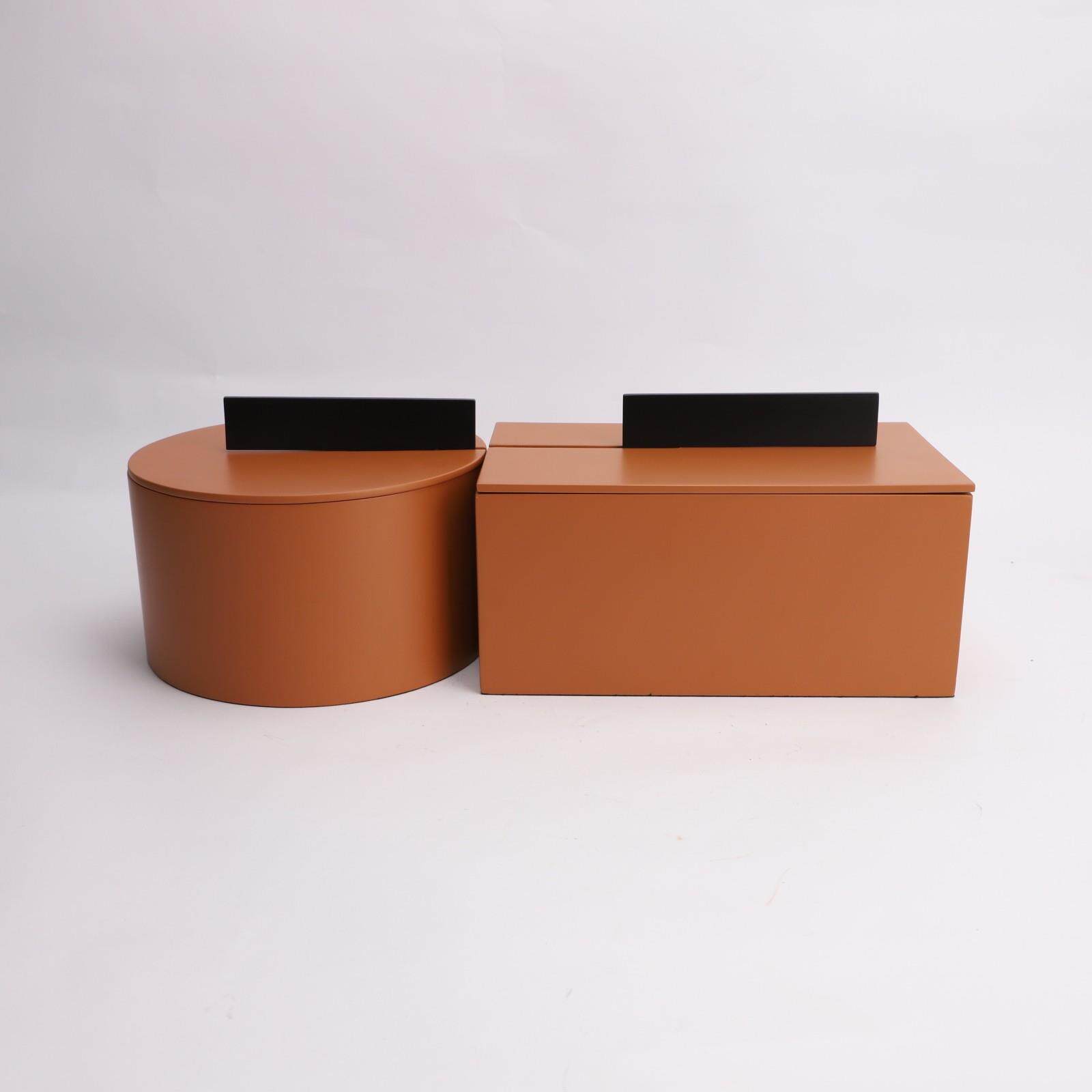 现代简约木质收纳盒电视柜样板间衣帽间书房客厅家居软装饰品摆件