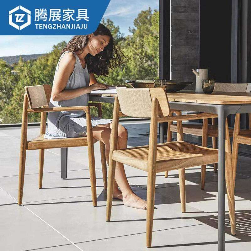 墅户外桌别椅庭院防腐天苏凯桌椅防水露楼顶室露外台花园柚木休闲