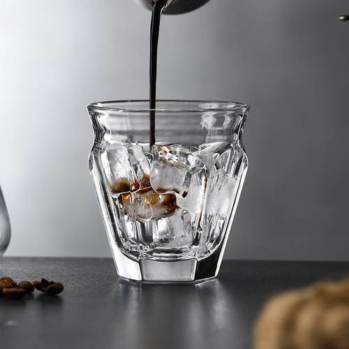 厚底杯咖啡店用意式浓缩咖啡杯Dirty澳白杯玻璃杯子拿铁杯饮品杯