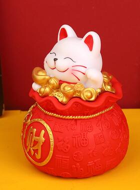 龙年喜庆福袋招猫存罐大家MM511-2居装饰品容量储蓄罐新钱年礼财