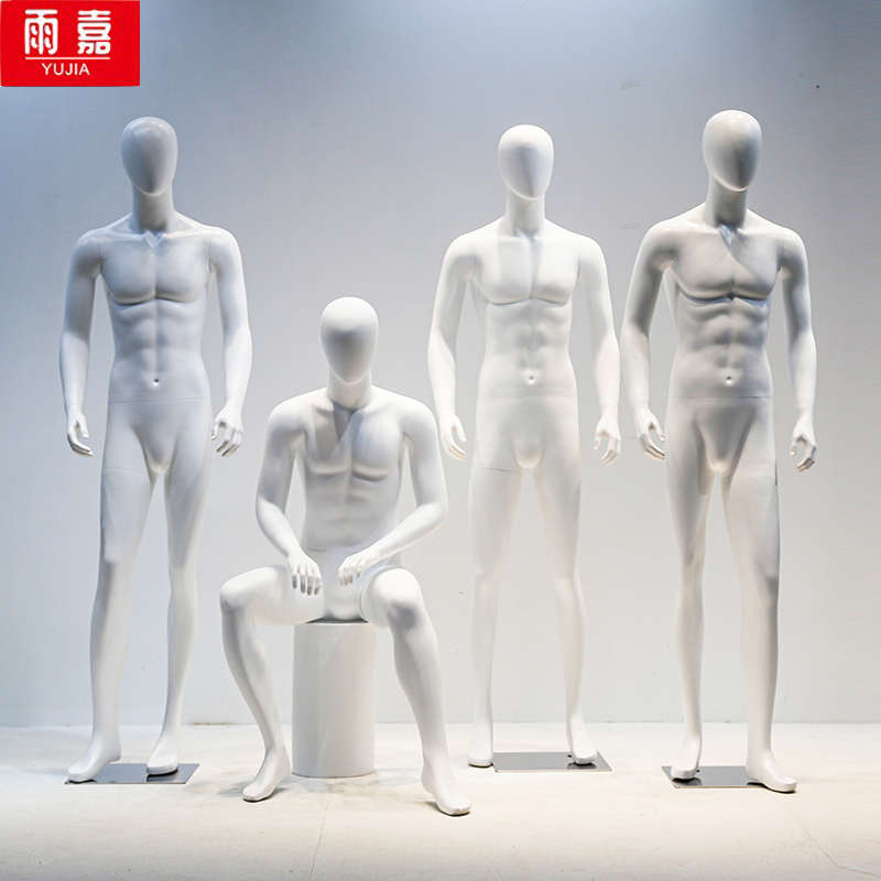 道具男装假人雨模特店模特橱窗服装店全身架高档人展示架男台 嘉