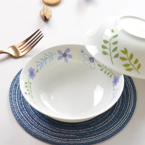 骨瓷斗碗沙拉碗米饭碗碗10个盛菜碗汤面F75978HT碗汤粉碗可微波陶