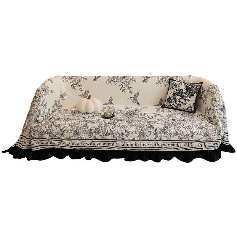 法式清新小碎花沙发套夏季冰丝防滑凉感印花盖布巾罩防猫抓垫,居家布艺,沙发套,淘宝优惠券,粉丝福利购,淘宝优惠卷