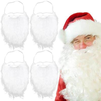Christmas Simulated Beard Santa Claus White Beard X-mas Cosp