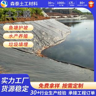防水防渗水土工鱼AHU用塘养殖护坡膜氧化塘聚场乙烯垃圾膜填埋防