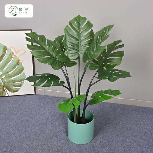 仿真植物龟背树北欧风家居大型落地假树绿植盆栽装饰 春芋龟背竹