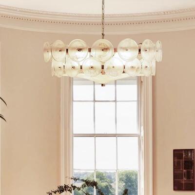 法式中古设计穆拉诺玻璃客厅灯2024年新款简约卧室轻奢餐厅吊灯