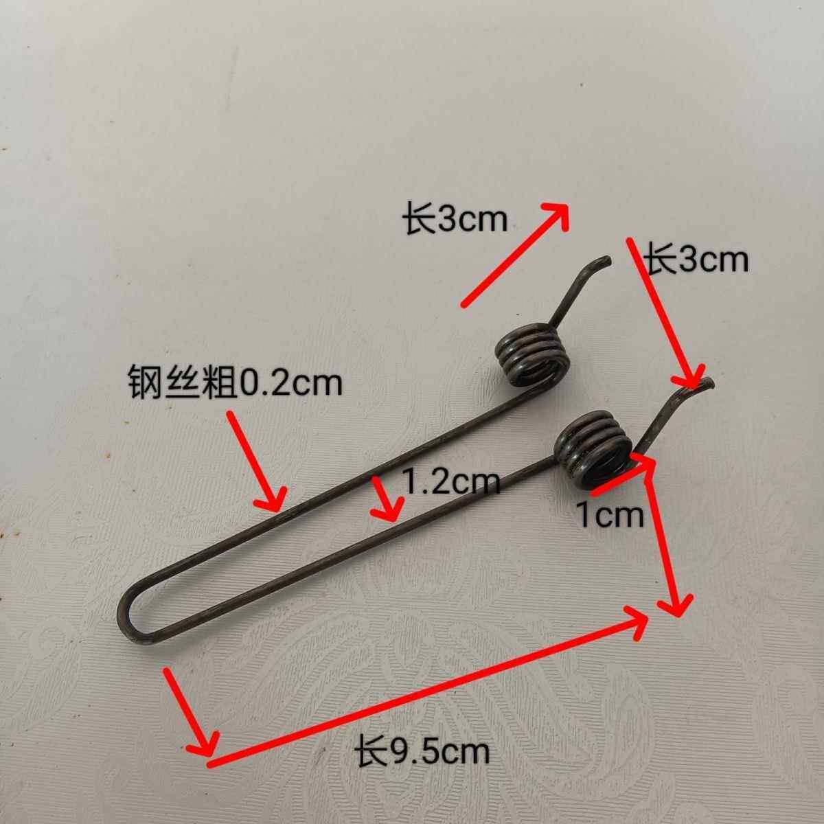弹簧双扭簧鸭嘴型拍子扭簧0.2粗小扭簧