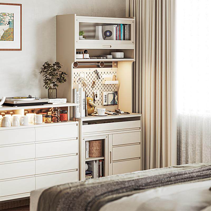 油风设靠计师餐边柜木烤CRS-02B-漆洞洞板实小户奶型墙一体储物柜