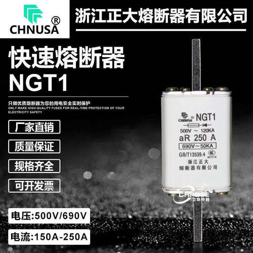 正大快速熔断器NGT1 690V 250A 225A 200A 180A 160A快熔保险丝
