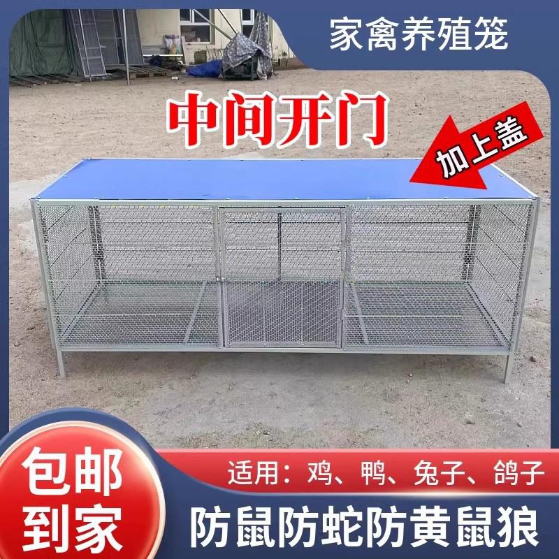 鸡笼家用养殖室外防鼠黄鼠狼加密防雨鸭芦丁鸽子兔子不锈钢饲养笼