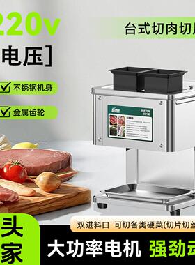 商用电动不锈钢切肉机全自动蔬菜切丝家用切片机小型多功能绞肉机