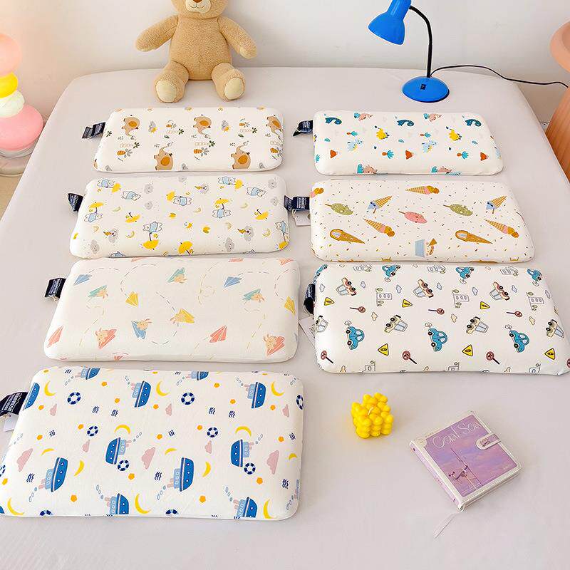 儿童印花针织有机记忆枕3个月～7岁幼儿园婴儿纯棉宝宝枕芯