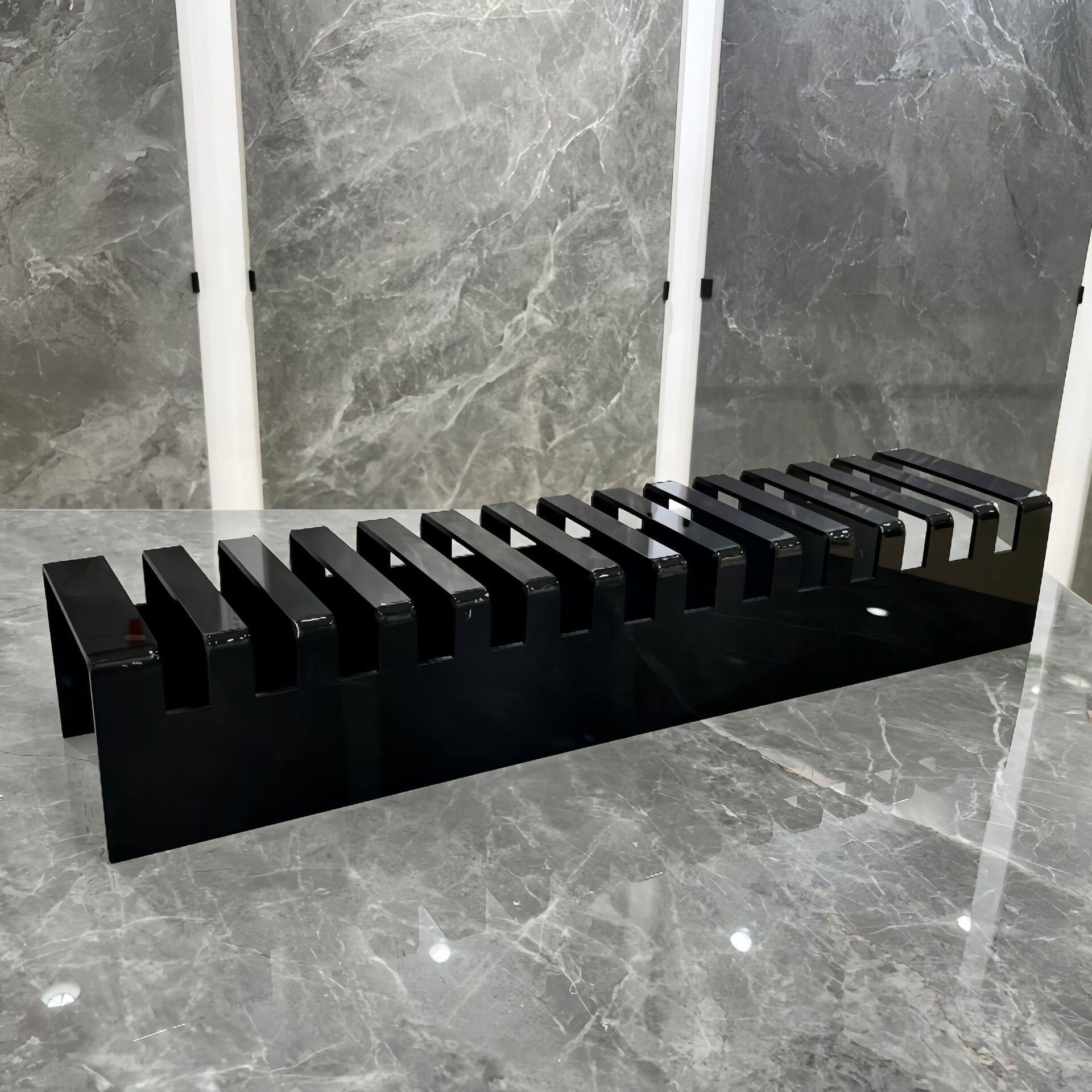 亚克力小石材样品展示架示瓷砖色板架橱柜门板铝扣石英043石板展