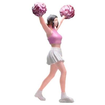 1/64 Cheerleader Model Tiny Miniature Dancing Girl Model