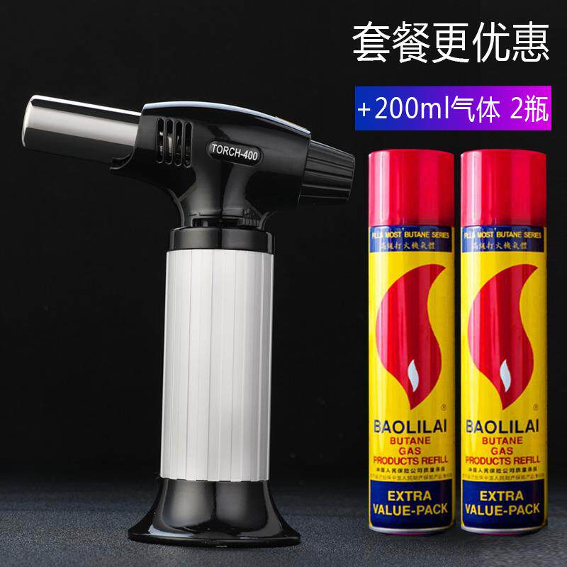 正品喷火枪焊枪雪点火器艾灸条糖艺茄防喷风枪烘焙厨打火机充冲气