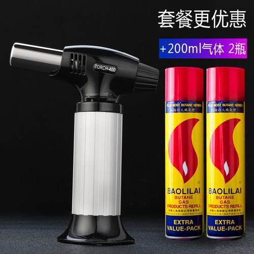 正品喷火枪焊枪雪点火器艾灸条糖艺茄防喷风枪烘焙厨打火机充冲气