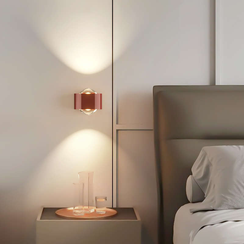 奶油风卧室床头装饰壁灯现代简约氛围感客厅背景墙上下小山丘壁灯