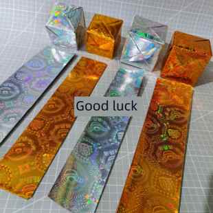 大小金银激光方锭长方形加厚方锭手工折纸金锭祭祀烧经纸