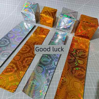 大小金银激光方锭长方形加厚方锭手工折纸金锭祭祀烧经纸