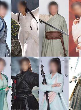 神雕侠侣杨过小龙女同款影视剧古装宋代武侠男汉服古风侠客演出服