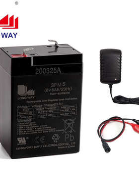 LONGWAY龙威儿童电动车电瓶6V电池通用6V4.5ah三轮摩托车3FM4.5