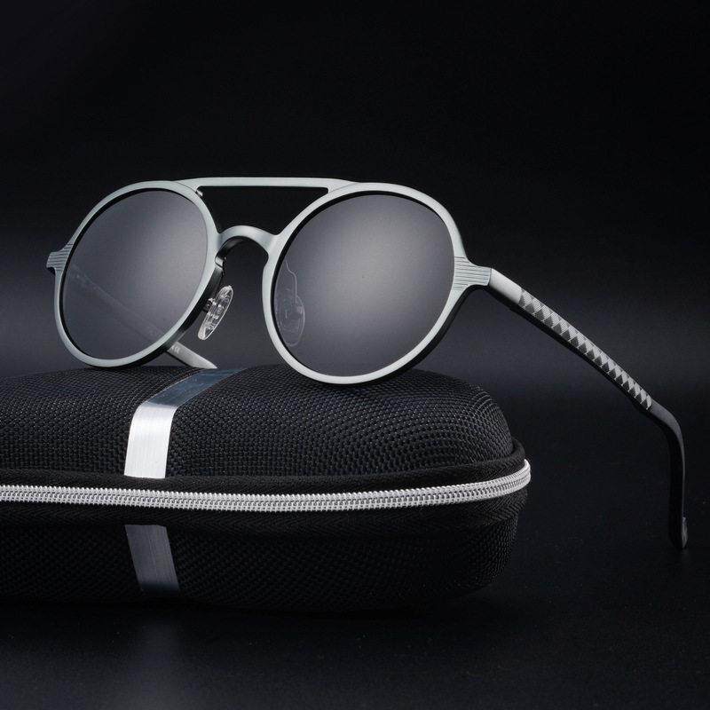 thewangs studioRound Polarized sunglasses for men Aluminum图片
