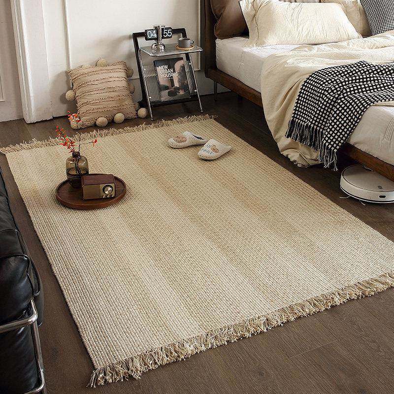 天然黄麻地毯亚麻棉麻手工编织流苏客厅沙发卧室茶几垫奶油风简约,居家布艺,地毯,淘宝优惠券,粉丝福利购,淘宝优惠卷