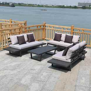 轻奢铝框厂别休外闲户沙发0013墅组合室外花园庭院沙发阳台家具家