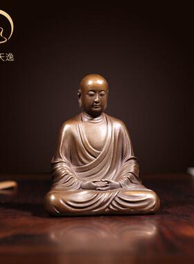 佛香天逸铜随身小佛地藏王菩萨像车载禅意汽车摆件口袋迷你小佛像