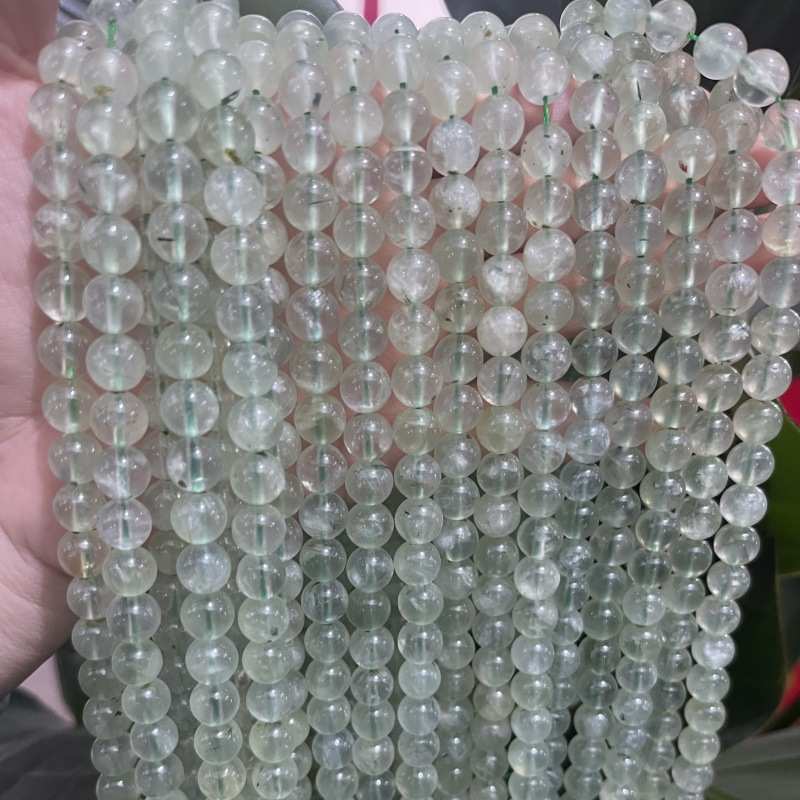 天然水晶珠子散珠葡萄石散珠A货玉石手链diy串珠水晶原石散珠批发