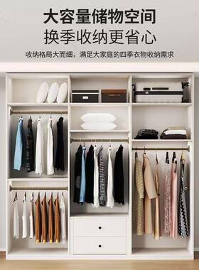 卧室家用一门柜F级实木欧顶松板到奶油款新平开JXE门衣橱EN衣风